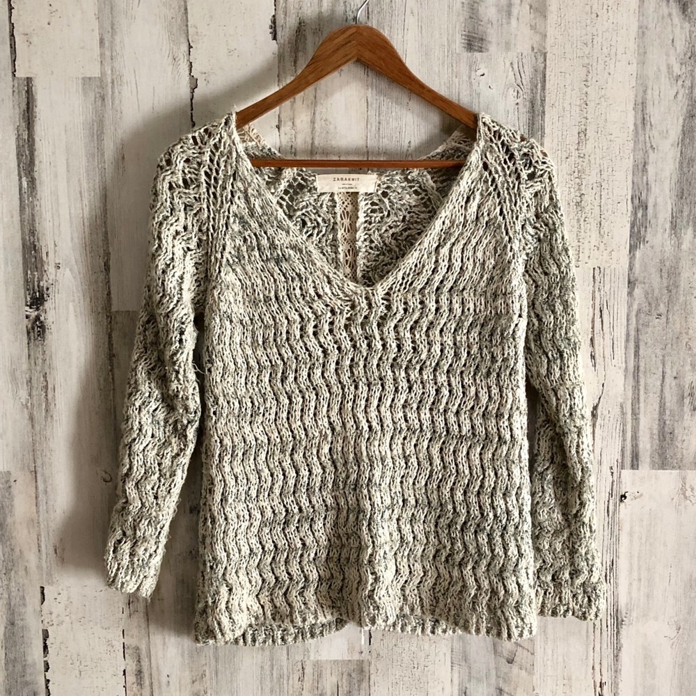 Zara Knit V-Neck Sweater